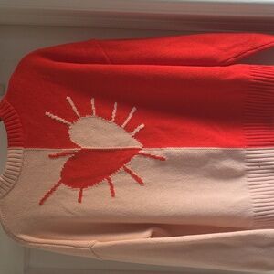 Kerri Rosenthal Radiant Heart Colorblock Sweater, Sz Large